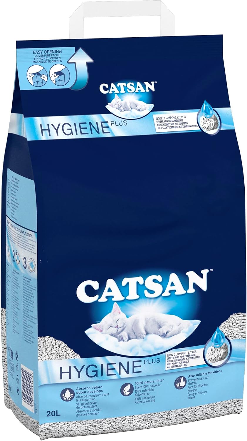 Catsan Hygiene Cat Litter 20 Litre - Maximum Absorption and Hygiene