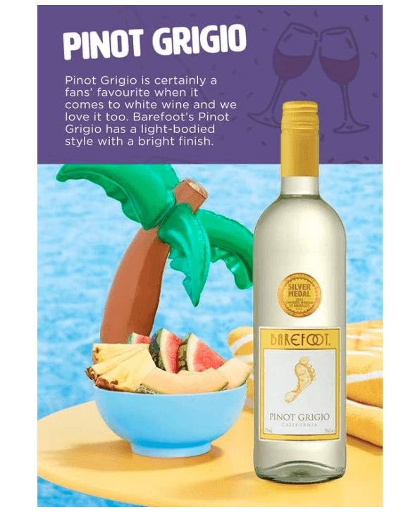 Barefoot PinotGrigio 6x75c - Crown Cash & Carry -whole prices in United Kingdon