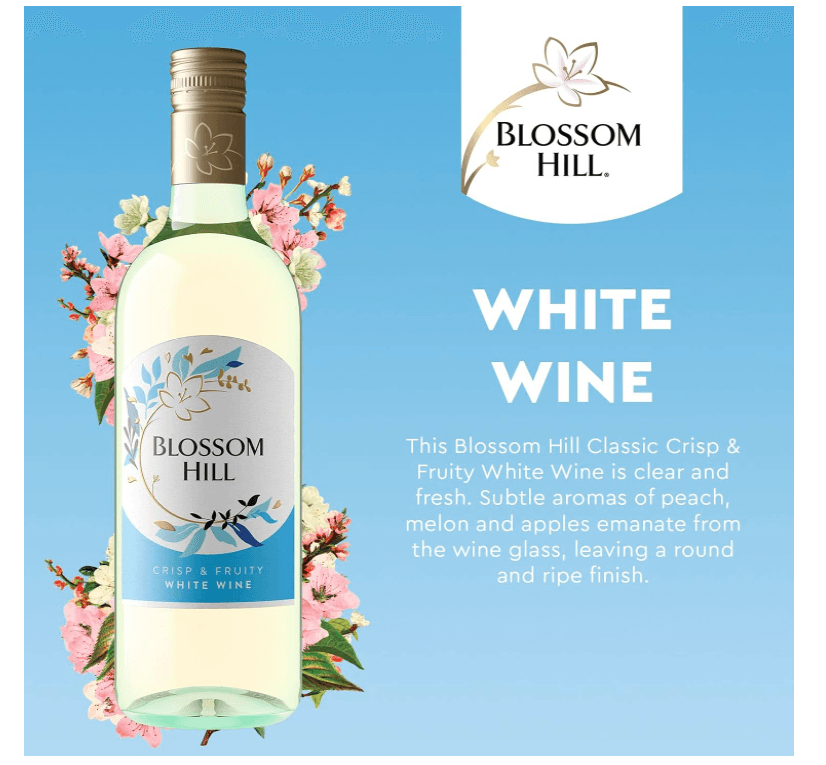 Blossom Hill White Wine, 75cl, (Case of 6) - Crown Cash & Carry -whole prices in United Kingdon