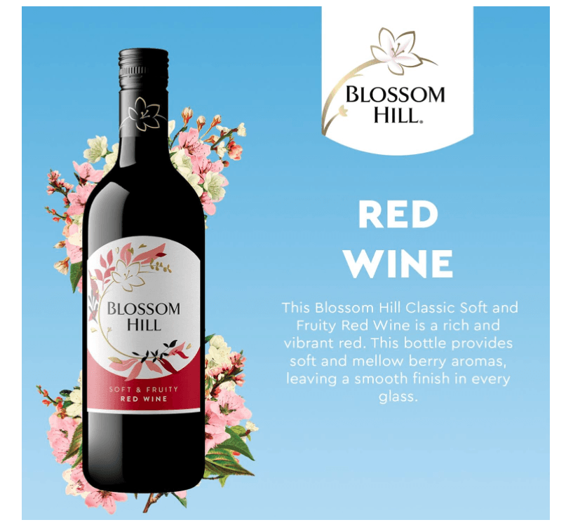 Blossom Hill Red Wine,75cl, (Case of 6) - Crown Cash & Carry -whole prices in United Kingdon