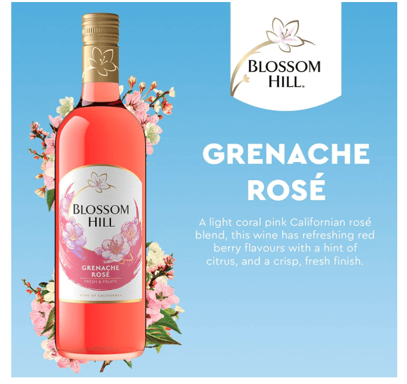 Blossom Hill Grenache Rosé Wine Case from California (6 x 75cl Bottles) - Crown Cash & Carry -whole prices in United Kingdon