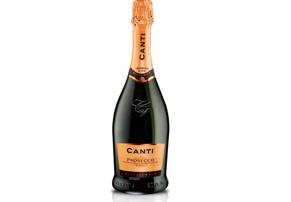 Canti - Prosecco D.O.C. Millesimato, Extra Dry Wine 11%, Italian Glera Grape Variety from Veneto, Fruity and Floral Taste, 6x750 ml