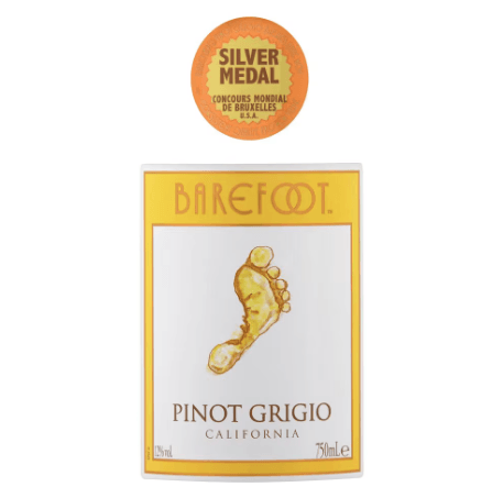 Barefoot PinotGrigio 75cl - Crown Cash & Carry -whole prices in United Kingdon