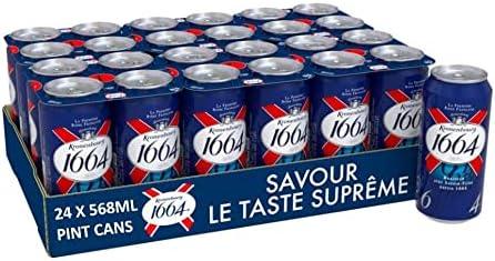 Kronenbourg 1664 Beer Lager 24x568ml Pint cans - Crown Cash & Carry -whole prices in United Kingdon