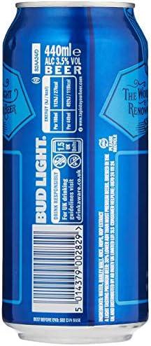 Bud Light Lager Beer 24x440ml Cans, 3.5% ABV - Ideal Gift for Party - Crown Cash & Carry -whole prices in United Kingdon