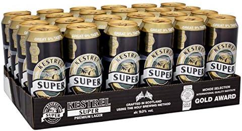 Kestrel Super Premium Lager, (24 x 500 ml), Case of 24. Award-winning Lager Beer. - Crown Cash & Carry -whole prices in United Kingdon