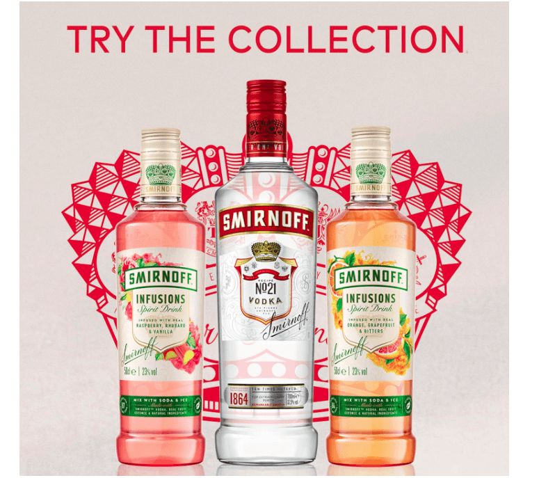 Smirnoff Vodka 6x70cl - Crown Cash & Carry -whole prices in United Kingdon