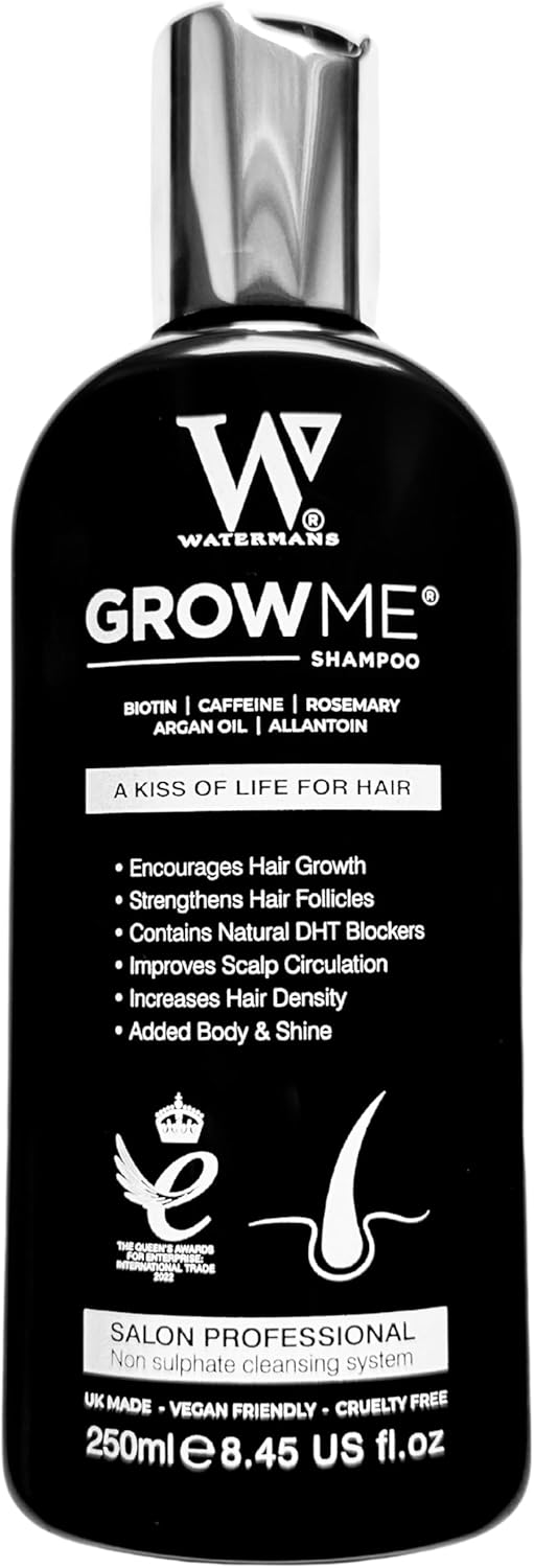 Grow Me® Hair Growth Shampoo - Not just a Caffeine Shampoo we include Biotin, Argan Oil, Rosemary, Niacinamide. Hair Thickening Treatment for Women & Men with progressed thinning.