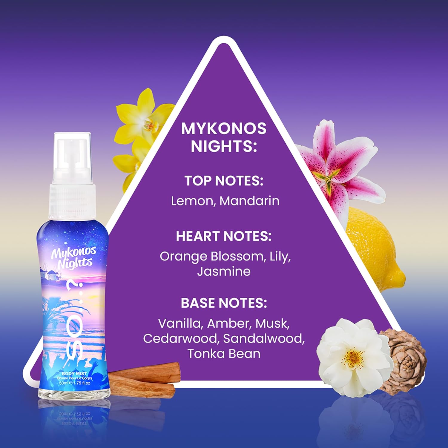 So…? Escapes Womens Gift Set, with Ibiza Dream, Bali Breeze, Mykonos Nights & Majorca Love, Fragrance Spray Set (4 x 50ml)