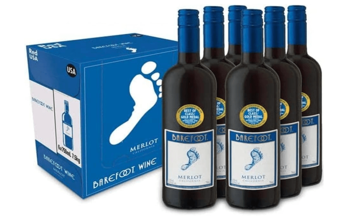 Barefoot Merlot 6x75cl - Crown Cash & Carry -whole prices in United Kingdon